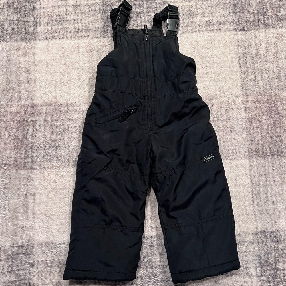 Kids OshKosh Black Snow Bibs 2T